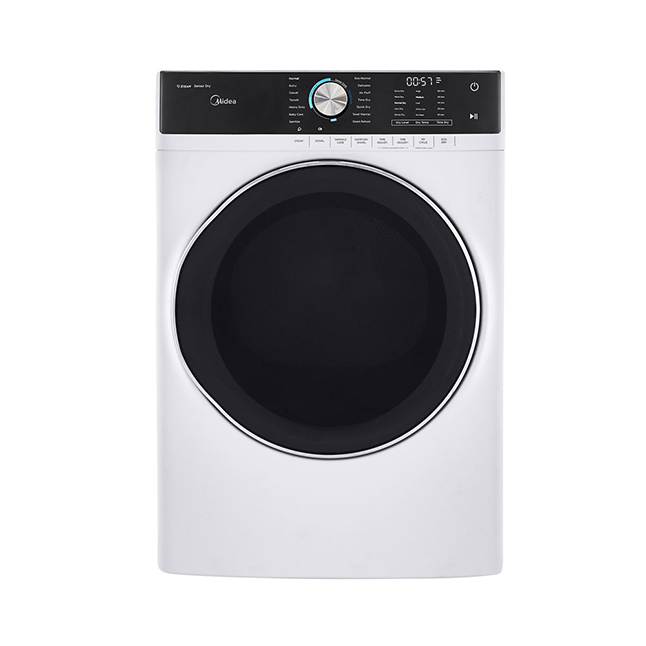 Midea 8.0 Cu. Ft. Front Load Electric Dryer White MLE45N1AWW Picture 1